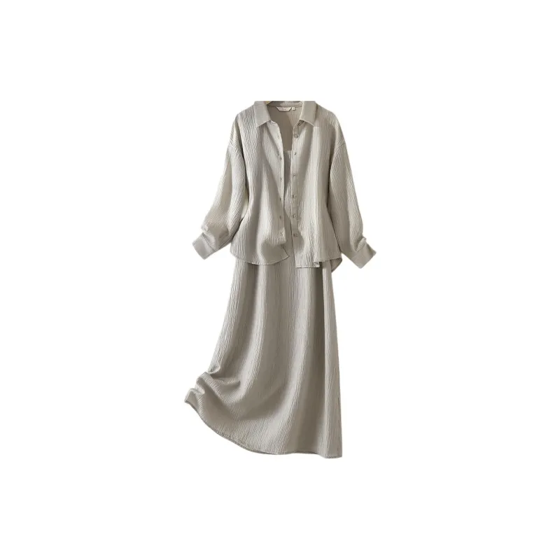 IHIMI Skirt Set Women's Pea Green-1