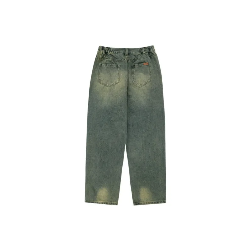 LUJIAMEN Jeans Unisex Washed Blue-1