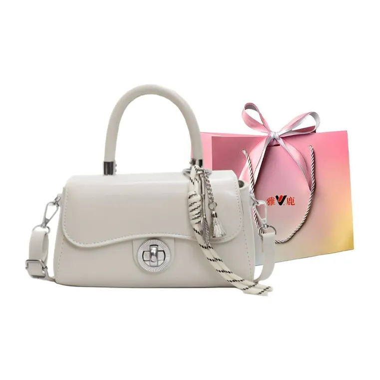 Yalu PU Handbag, Shoulder Bag, Crossbody Bag Regular Women's Black/Ecru/Coffee/Pink/Gray-5