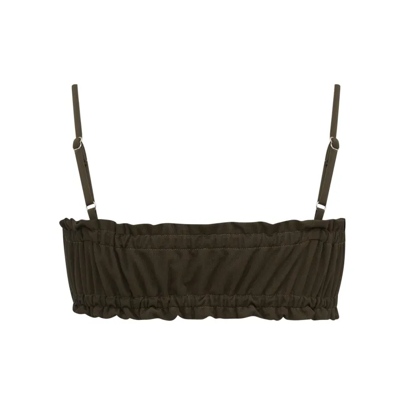 WITH JEAN SS25 Lottie Bikini Top Bikini Women's Brown-1