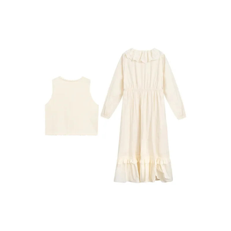 ZIHAN Skirt Set Women's Beige Gold-1