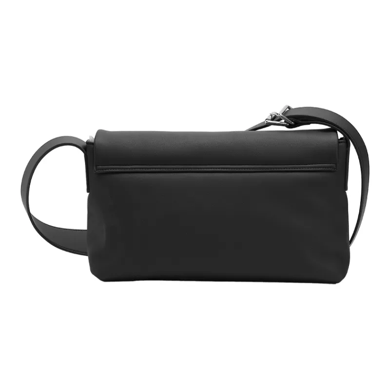 URBAN REVIVO Artificial Leather Crossbody Bag Women's Black-2