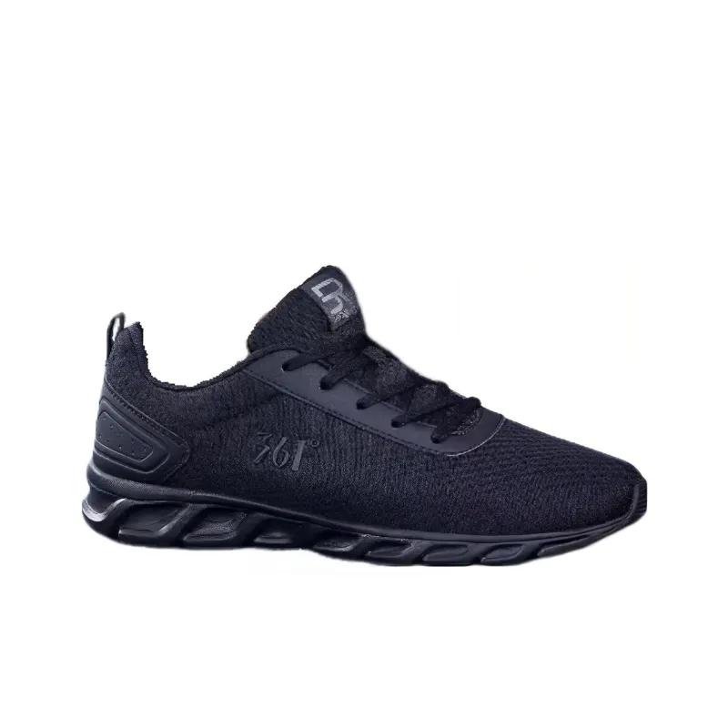 361° Cushioning Low Top Running Shoes Men's Black Gray-1