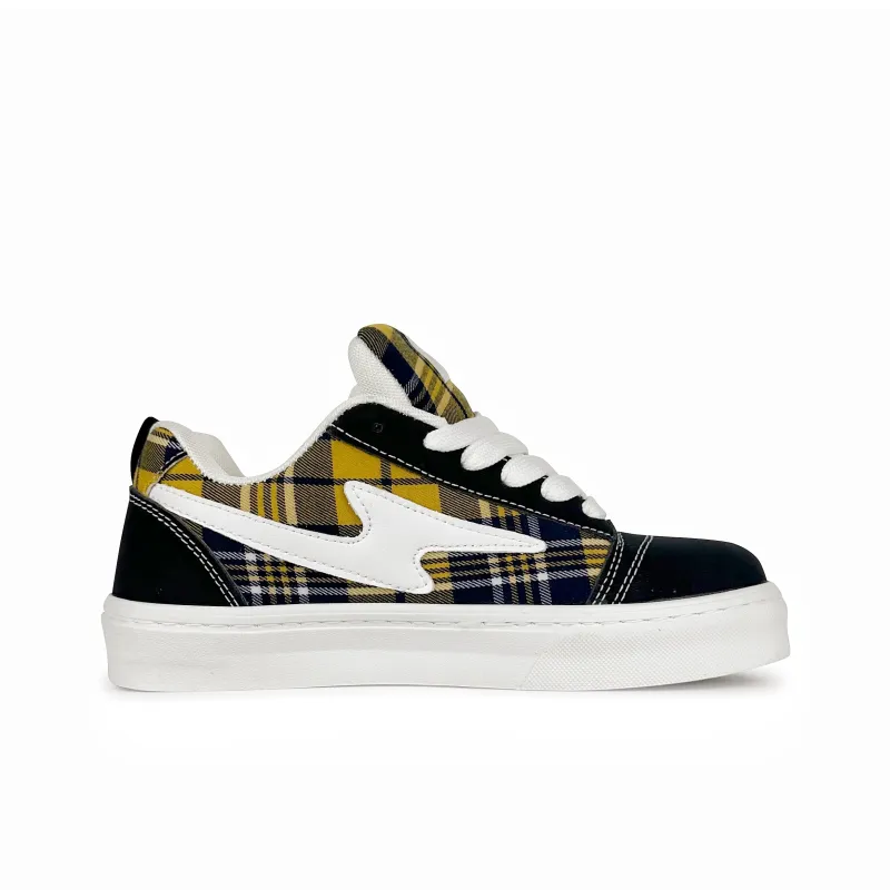 Rongchuan Low-Top Skateboard Shoes Unisex Black Yellow-2