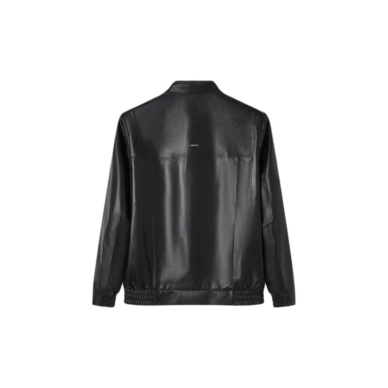KARL LAGERFELD SS25 Leather Jacket Men's Black-1