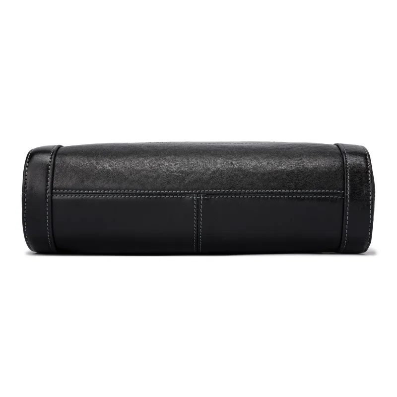 FAIRWHALE Cow Leather One Shoulder Crossbody Messenger Bag Regular Men's Black-4