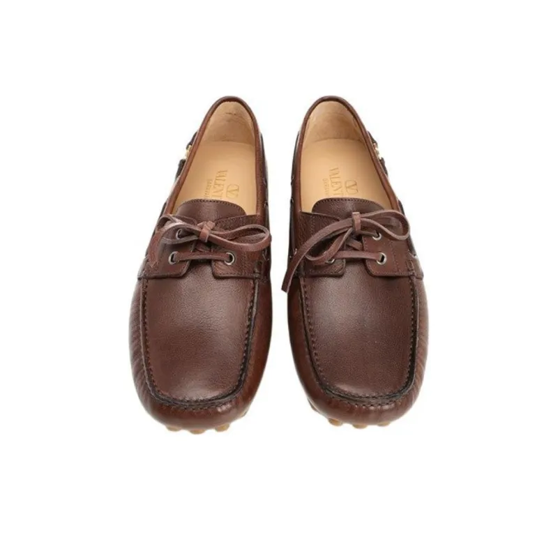 Valentino Driver Fastaway Lace Up Boat Shoes-4