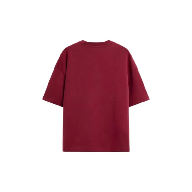 ZARA T-Shirt Men's Burgundy Burgundy-1