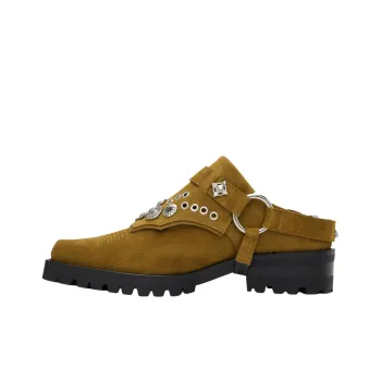 TOGA VIRILIS Abrasion Resistant Closed Toe Slippers Men's Brown