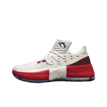 Adidas D Lillard 3 Anti Slip Wear Resistant Mid Top Basketball Shoes Men's White