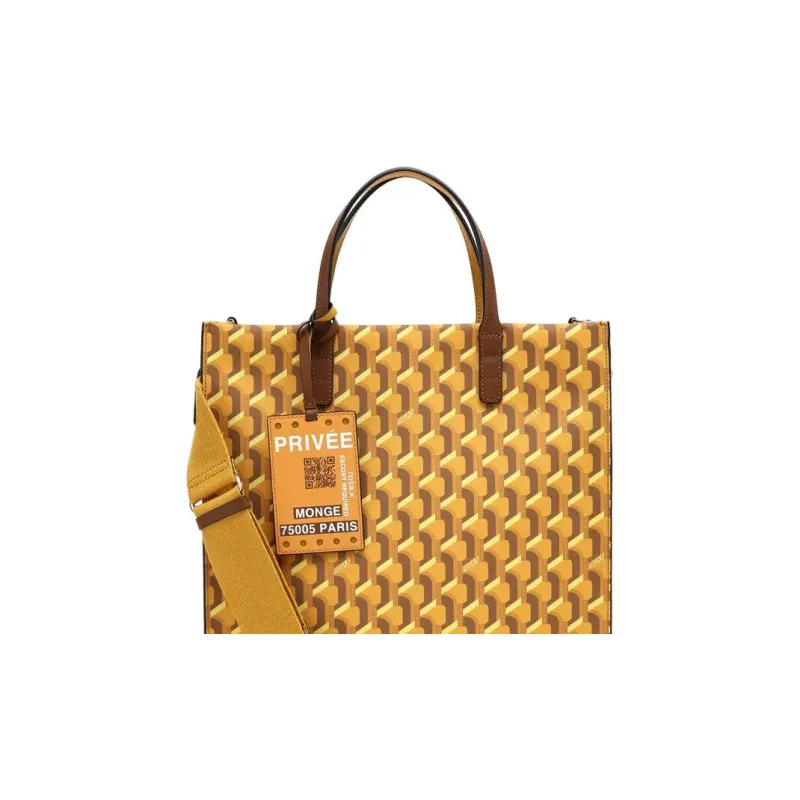ROSA.K Synthetic Cow Leather Tote Bag Shopping Bag Handbag Women's Yellow-4