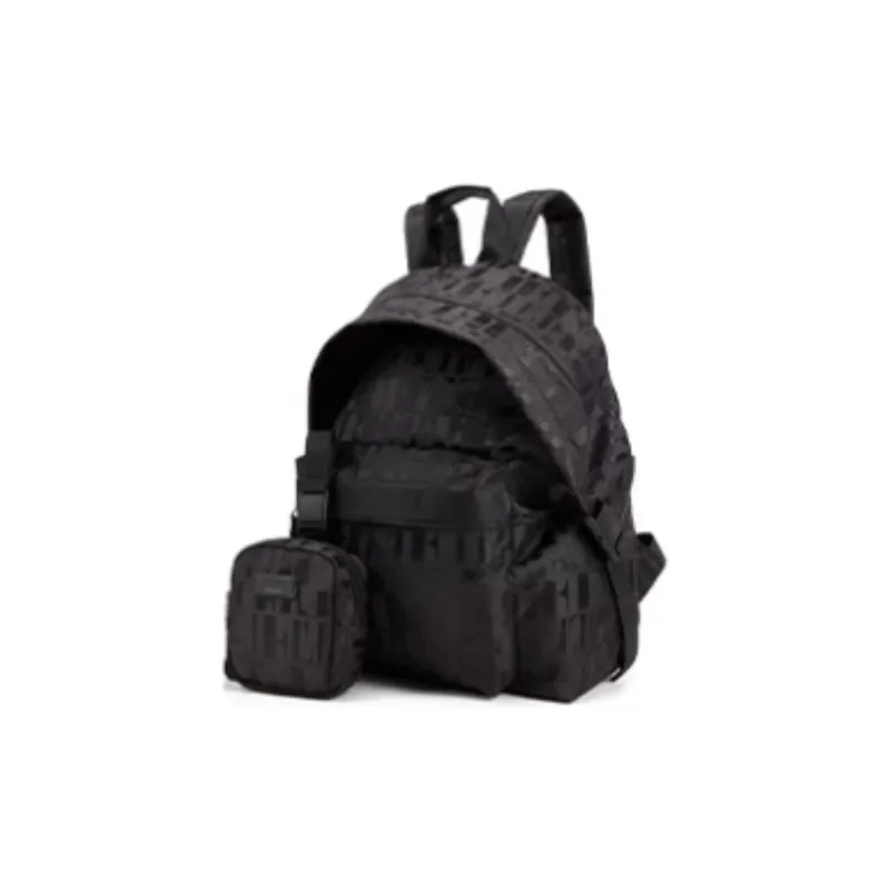 ELLE Fabric Backpack Large Size Women's Black-1