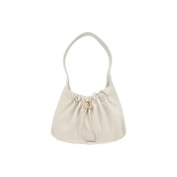 Furla Genuine Leather Shoulder Bag Mini Women's Cream White