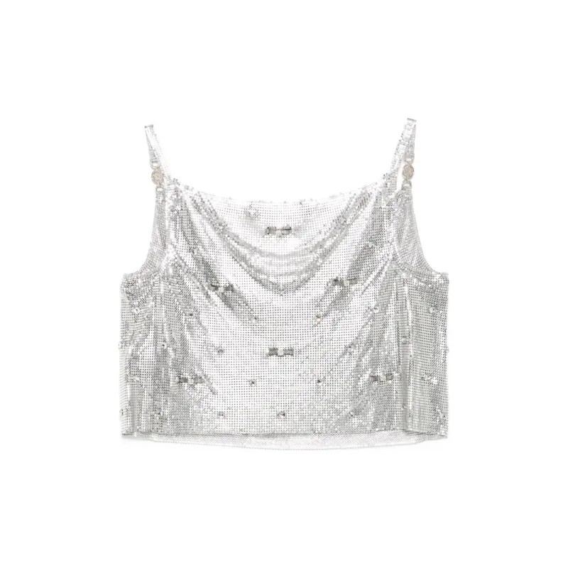VERSACE Aluminum Metal Mesh Tank Top-1
