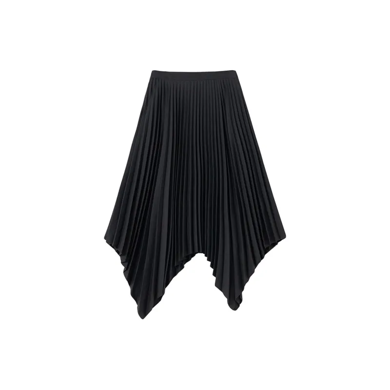 SOON FLOWER Casual Long Skirts Women's Black-1