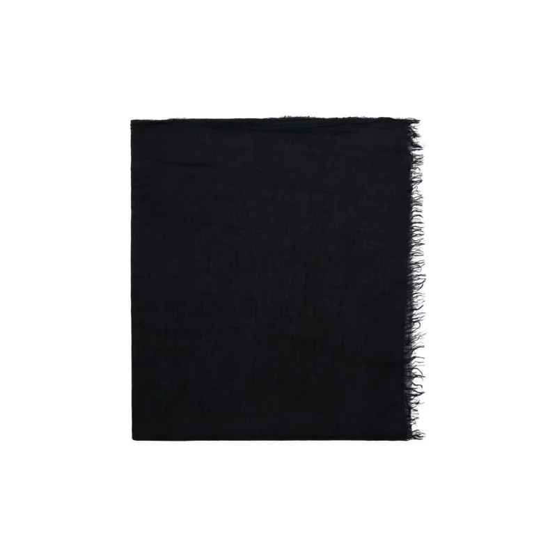RICK OWENS/RO Modal, Linen Blend Knit Scarves Men's Black-0