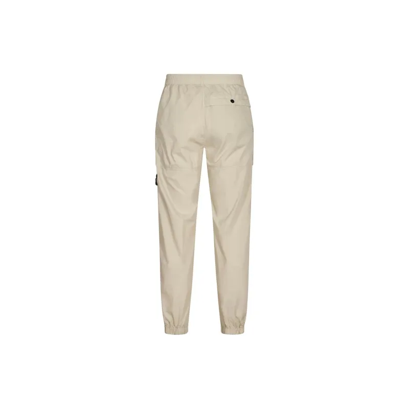 STONE ISLAND Logo Patch Elastic Waist Trousers-1