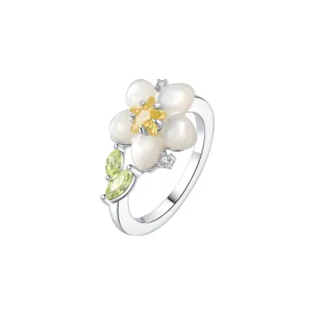 BABYBEI 925 Sterling Silver Mother Of Pearl Rings Women's