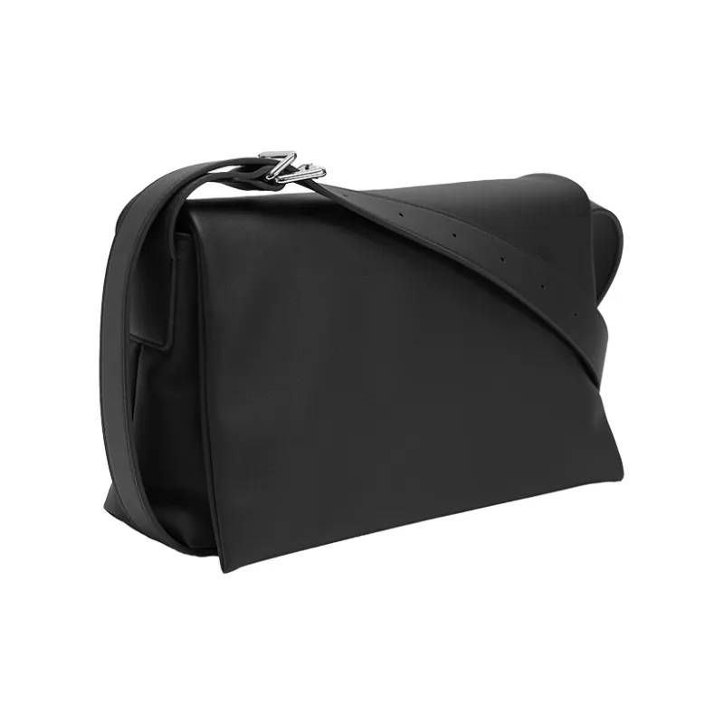 URBAN REVIVO Artificial Leather Crossbody Bag Women's Black-1