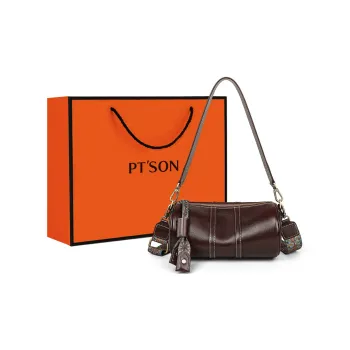 PT'SON Cow Leather Pillow Bag Shoulder Bag Crossbody Bag Women's
