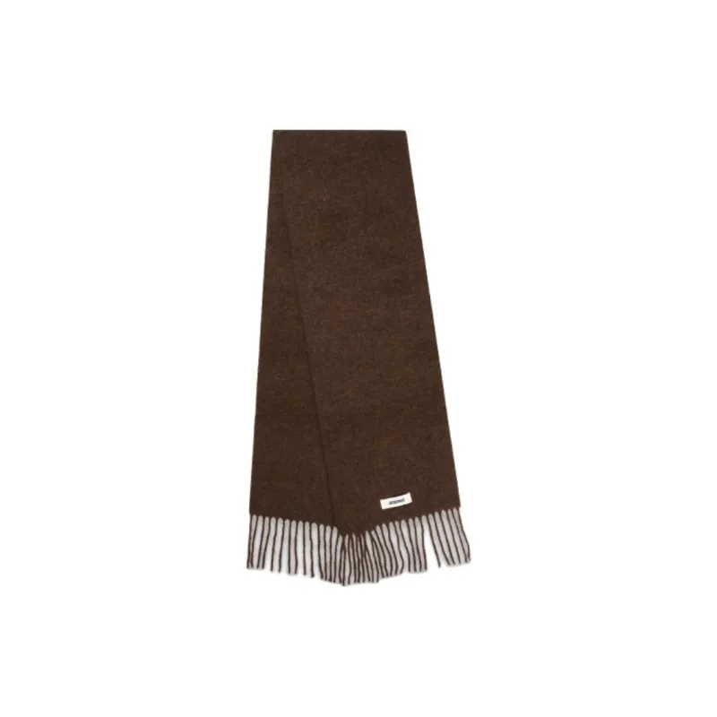 Jacquemus Logo Patch Fringed Scarf-2