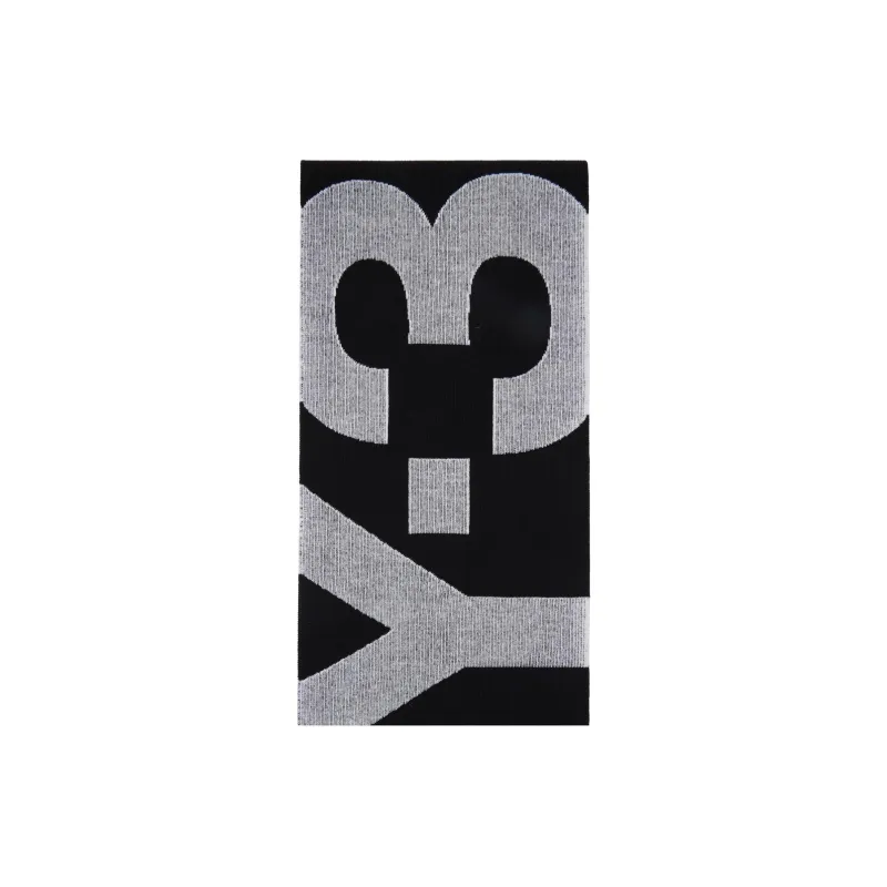Y 3 Recycled Polyester Blend, Wool Knit Scarves Women's Black-1