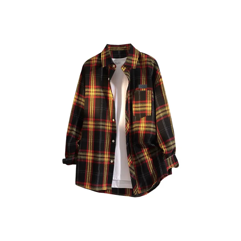 YOSICIL Shirt Unisex Yellow Plaid-16