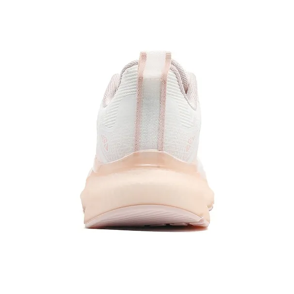 Warrior Cushioned Slip-Resistant Breathable Low-Top Casual Running Shoes Women's White Dusty Pink-4