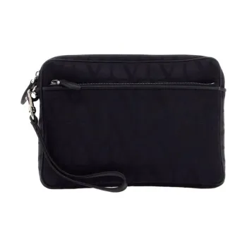 Valentino Polyester Clutch Men's Blue