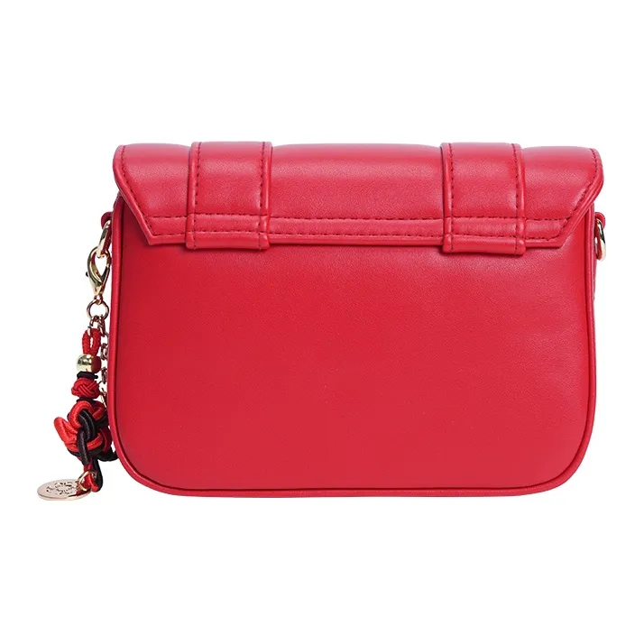 MERIMIES PU Satchel Bag, Shoulder Bag, Crossbody Bag Women's Dragon Chinese Red Passionate Chant Red-4