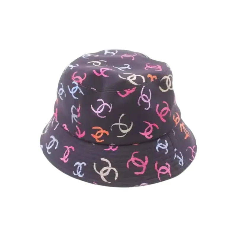 CHANEL Cotton Bucket Hats Women's Black-0