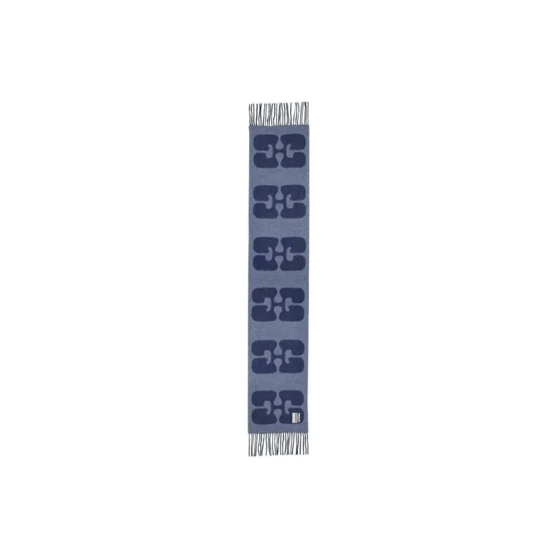 GANNI Fringe-detailing Wool Scarf-2