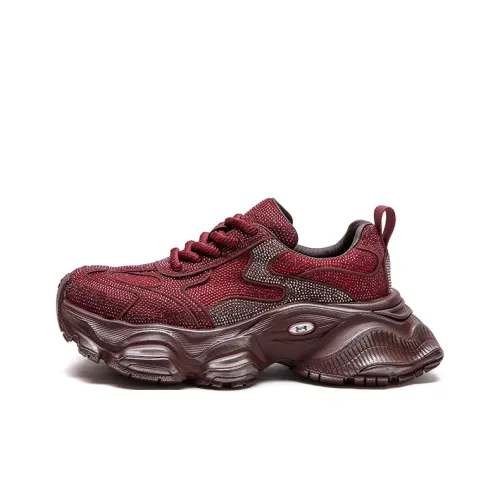 Chibang Wear the Breathable Lightweight Height Increasing Low Top Chunky sneakers Year Women's