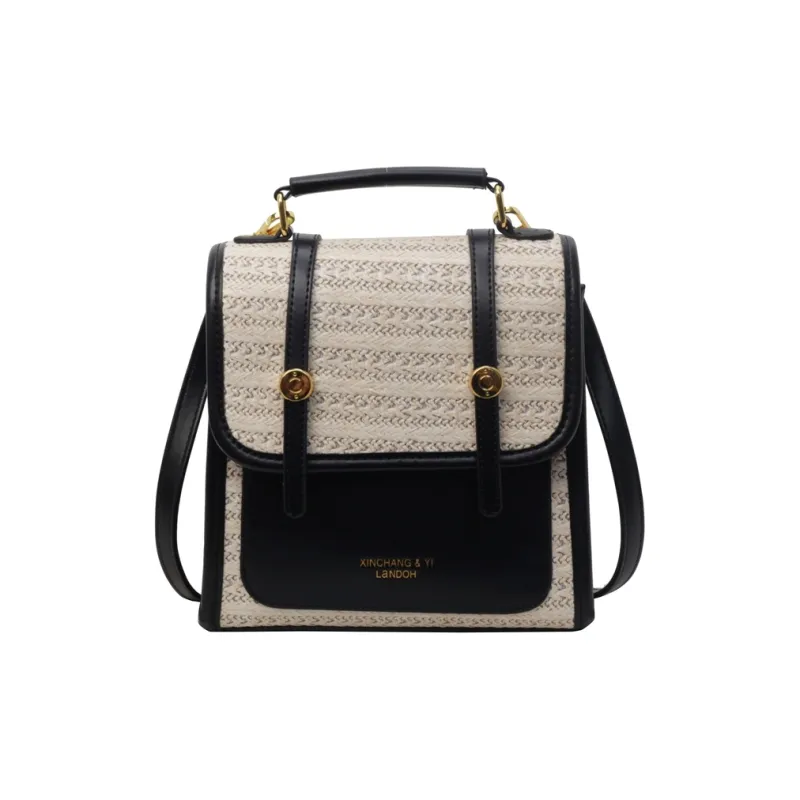 ROUNDOT PU Backpack Women's Ecru/Black/Brown-9