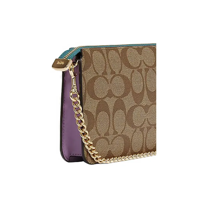 COACH POPPY Canvas With Leather Card Holder Combo Bag Shoulder Bag Crossbody Bag Women's Monogram Multicolor-4