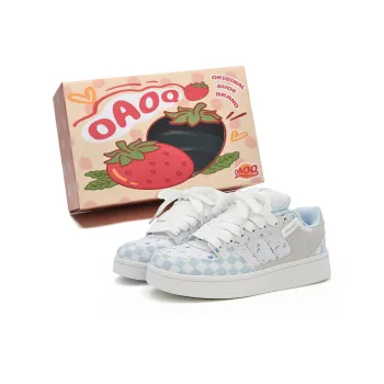 OAOQ Low Top Skateboard Shoes Women's Blue Cranberry