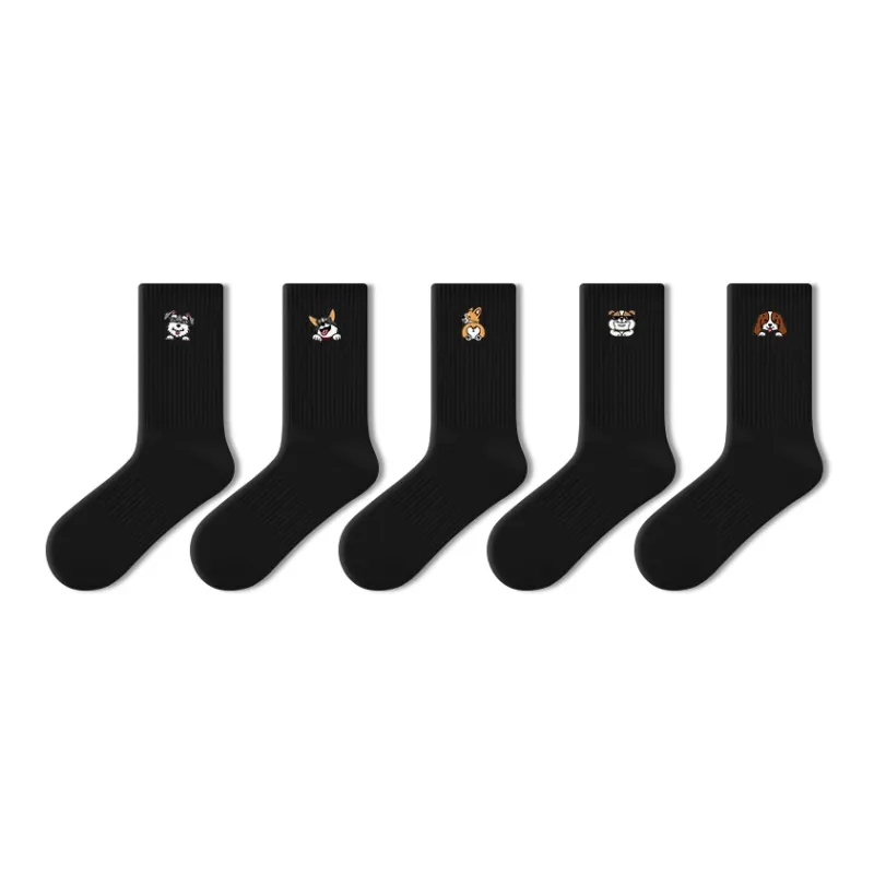 Primeet Mid Calf Socks Unisex 5 Pack-49