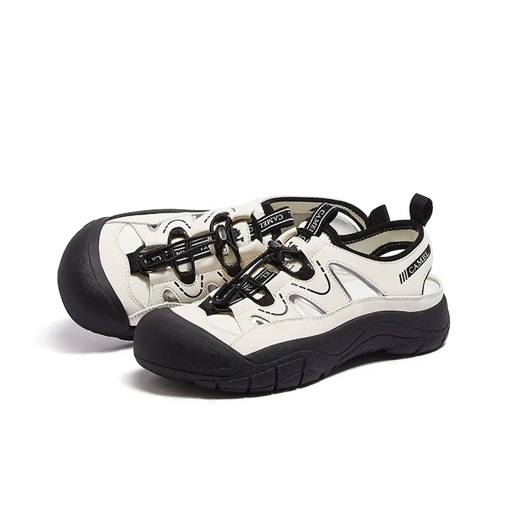 CAMEL Beach Sandals Women's Ecru, Gray/Purple, Beige/Pink, Ecru/Black-20