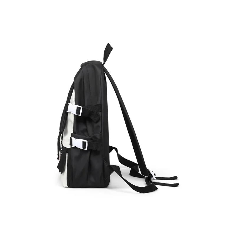 VINEY Fabric Backpack Large Size Women's Black/Purple/Blue-4