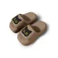 B3235-1 Khaki, Platform Black Cat Slide Slipper