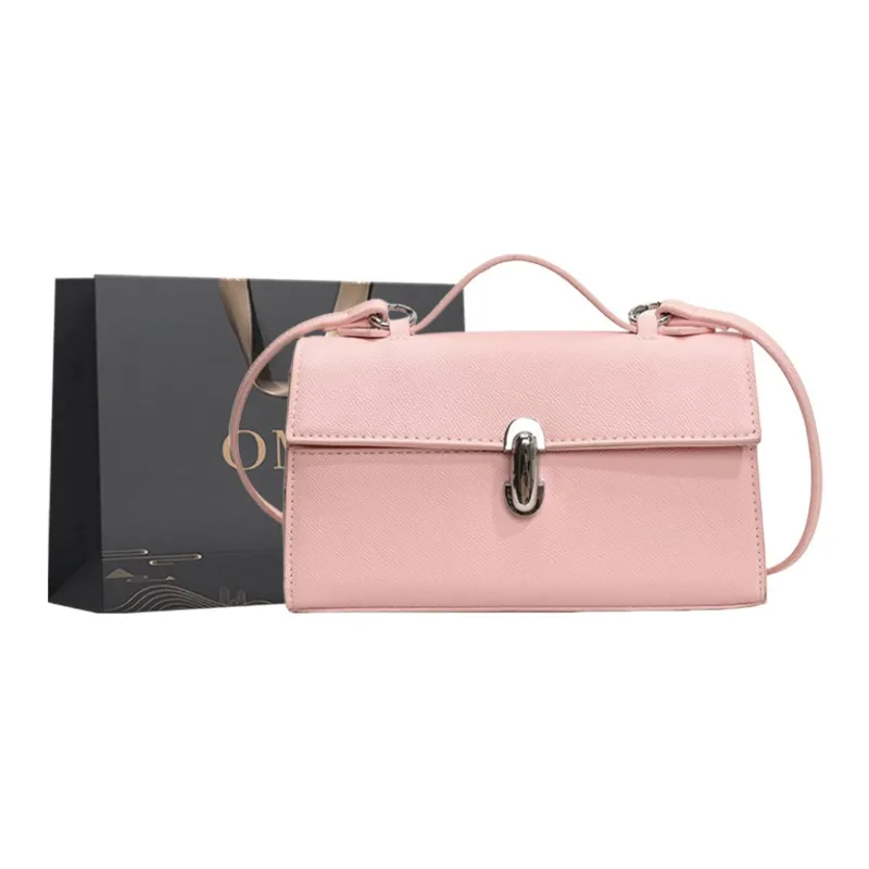 Omanfei PU Shoulder Bag Regular Women's White/Pink/Khaki/Brown/Black-4