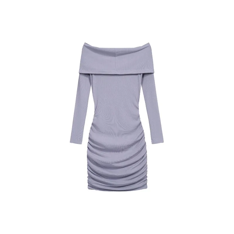 AHDO Long-Sleeved Dresses Women's Purple-1