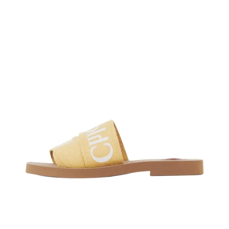 Chloe Woody Slide Slippers Women's Yellow-0