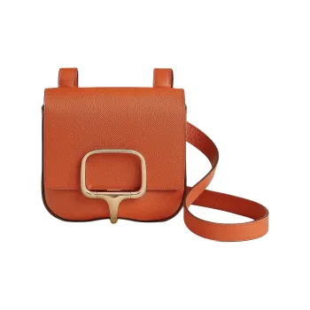HERMES Della Cavalleria Epsom Calfskin Shoulder Bag Mini Women's Urniture: R1 Terre Battue Red Soil Color