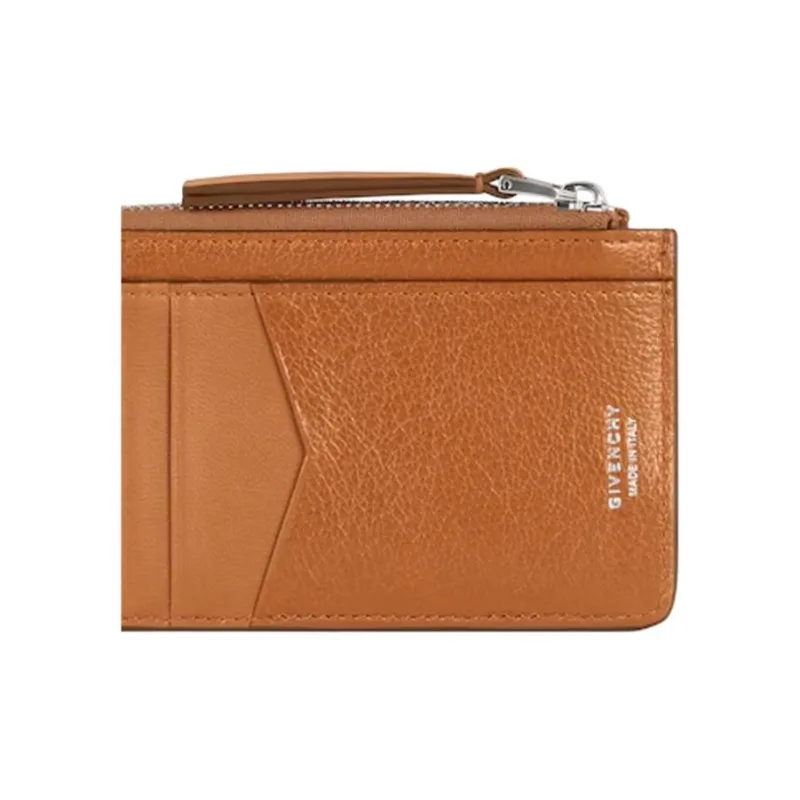 Givenchy Voyou Buffalo Leather Card Holder Women's Soft Tan-3