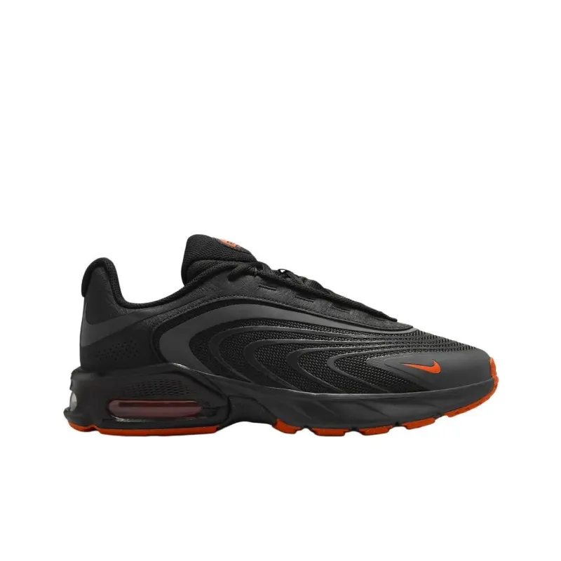 Nike Anti-Slip Wear-Resistant Low-Top Casual Shoes Unisex Black Orange-1