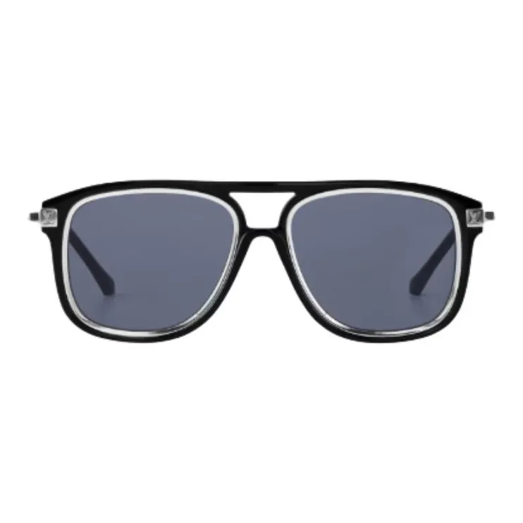 LOUIS VUITTON Metal Acetate Aviator Sunglasses Men's Black-0