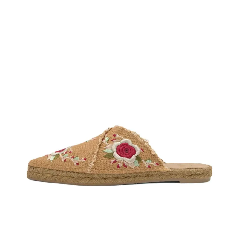 ETRO x Castañer Abrasion-Resistant Wrap-toe Slippers Women's Tan-0