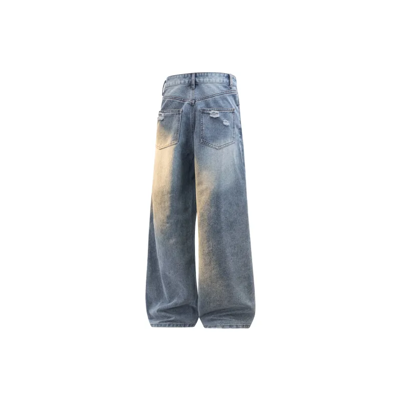 NEVER RULE Jeans Unisex Vintage Blue-6
