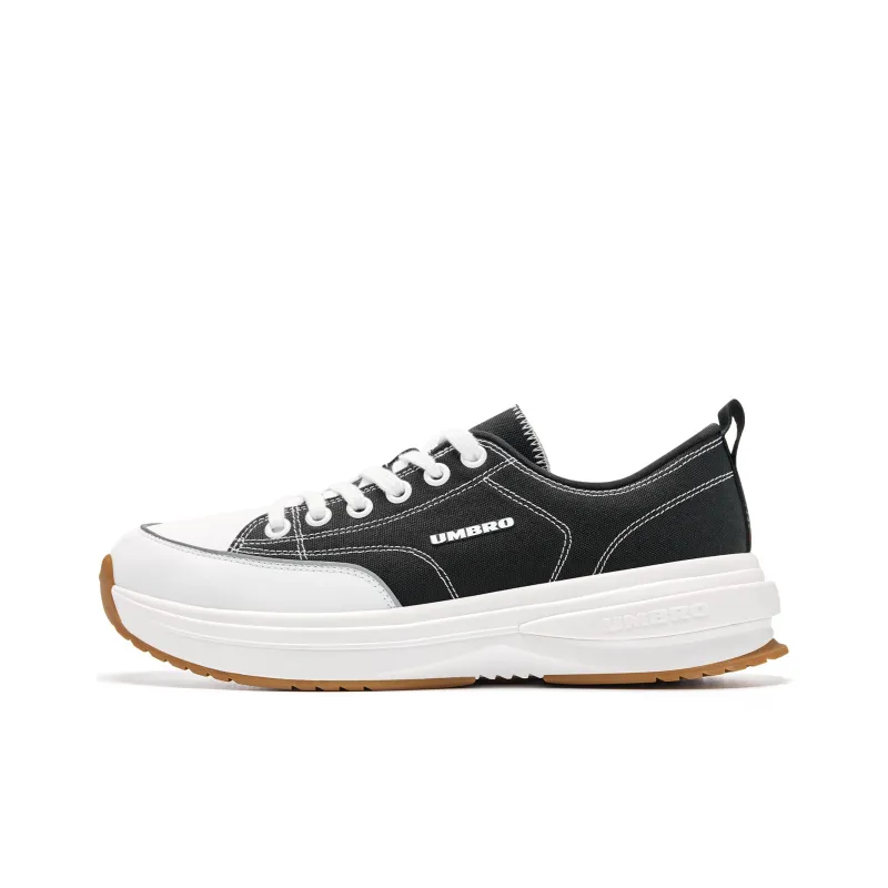 Umbro Canvas Shoes Unisex Low Top Black/Umbro White, Sage Blue/Ivory White, Ivory White/Umbro White, Orchid Purple/Tofu Yellow-0